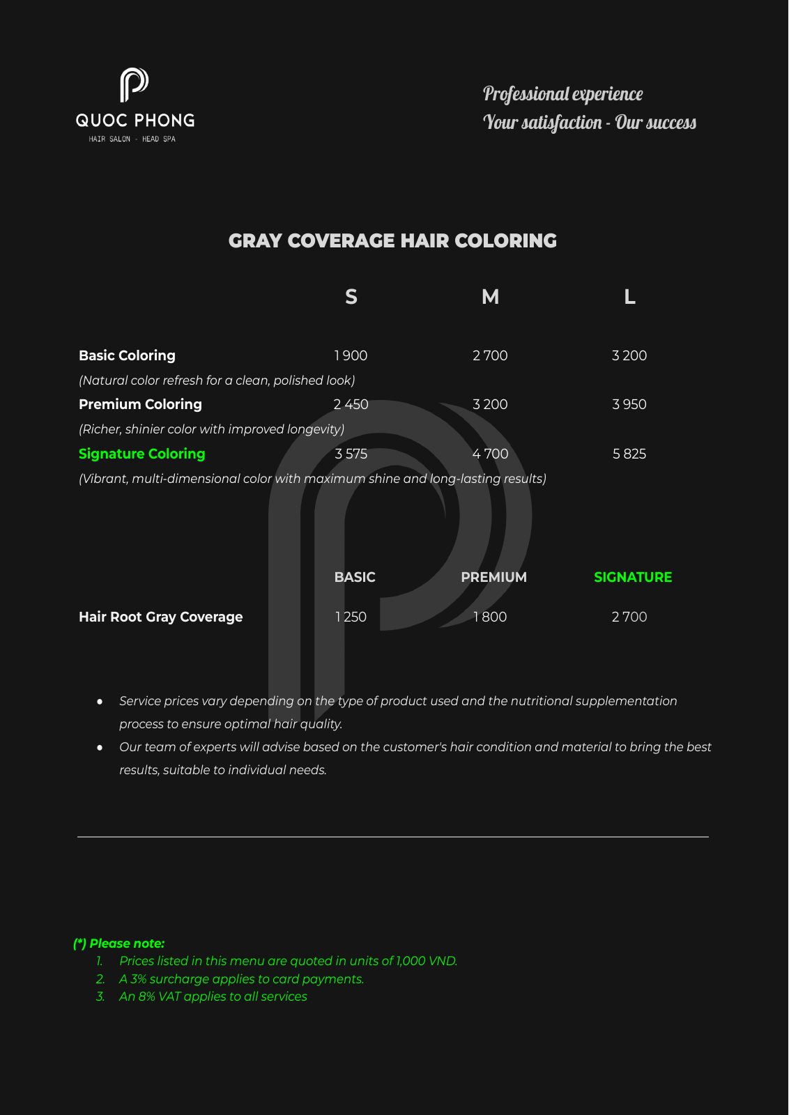 Price list page 11 of 18
